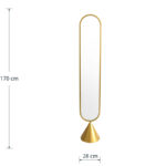 Καθρέπτης Hersy   χρυσό 28x2x170εκ-PK233-000028 - Image 3