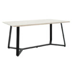 Tραπέζι Gemma   γκρι μαρμάρου-μαύρο 160x90x75εκ-PK235-000018