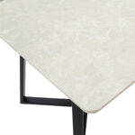 Tραπέζι Gemma   γκρι μαρμάρου-μαύρο 160x90x75εκ-PK235-000018 - Image 4