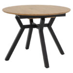Tραπέζι Frances   επεκτεινόμενο MDF sonoma-μαύρο 100-140x100x75εκ-PK235-000023 - Image 2