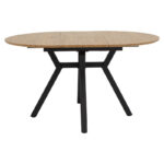 Tραπέζι Frances   επεκτεινόμενο MDF sonoma-μαύρο 100-140x100x75εκ-PK235-000023 - Image 3