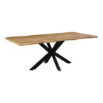 Tραπέζι Gilman   mdf σε sonoma απόχρωση και μαύρο μεταλλικό πόδι 200x100x75εκ-PK235-000038