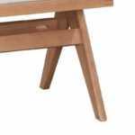 Καρέκλα Winslow   ξύλο rubberwood ανοικτό καρυδί-pvc rattan φυσικό-ύφασμα γκρι-PK247-000002 - Image 3