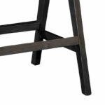 Σκαμπό bar Winslow   ξύλο rubberwood μαύρο-pvc rattan φυσικό-ύφασμα γκρι-PK247-000010 - Image 3