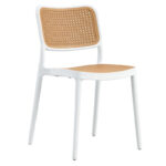 Καρέκλα Poetica   με UV protection PP μπεζ-λευκό 42x52x81εκ.-PK262-000007