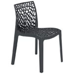 Καρέκλα Hush   με UV protection PP μαύρο 50.5x54x79.5εκ.-PK262-000010