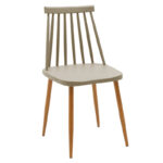 Καρέκλα Aurora   PP μόκα-φυσικό πόδι 43x48x79εκ.-PK262-000017