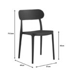 Καρέκλα Amvroan   με UV protection ανθρακί pp 51x49x79.5εκ-PK262-000034 - Image 4