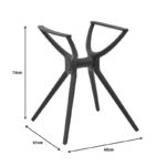Βάση τραπεζιού Herno   μαύρο pp 60x61x73εκ-PK262-000041 - Image 4