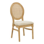 Καρέκλα Canco   φυσικό rubberwood-φυσικό rattan 50x55x98εκ-PK263-000032