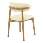 Καρέκλα Ubene   rubberwood και pu σε καρυδί και μπεζ απόχρωση 46x58x79εκ-PK263-000052 - Image 2
