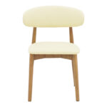Καρέκλα Ubene   rubberwood και pu σε καρυδί και μπεζ απόχρωση 46x58x79εκ-PK263-000052 - Image 4