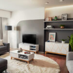 Έπιπλο Τηλεόρασης Aria   λευκό-φυσικό 120x38x47 εκ-PK265-000002 - Image 2
