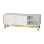 Έπιπλο Τηλεόρασης Aria   λευκό-φυσικό 120x38x47 εκ-PK265-000002