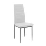 Καρέκλα Parker   μέταλλο-PU λευκό-γκρι πόδι 42x48x98εκ-PK270-000001