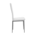 Καρέκλα Parker   μέταλλο-PU λευκό-γκρι πόδι 42x48x98εκ-PK270-000001 - Image 3