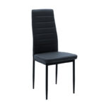 Καρέκλα Parker   PU ανθρακί-μαύρο πόδι 42x48x98εκ-PK270-000002