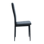 Καρέκλα Parker   PU ανθρακί-μαύρο πόδι 42x48x98εκ-PK270-000002 - Image 3