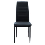 Καρέκλα Parker   PU ανθρακί-μαύρο πόδι 42x48x98εκ-PK270-000002 - Image 4
