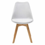 Καρέκλα Gaston   PP-PU λευκό-φυσικό πόδι 53.5x48.5x83εκ-PK271-000001 - Image 4