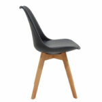 Καρέκλα Gaston   PP-PU μαύρο-φυσικό πόδι 53.5x48.5x83εκ-PK271-000002 - Image 3