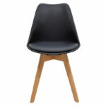 Καρέκλα Gaston   PP-PU μαύρο-φυσικό πόδι 53.5x48.5x83εκ-PK271-000002 - Image 4