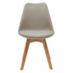 Καρέκλα Gaston   PP-PU γκρι-φυσικό πόδι 53.5x48.5x83εκ-PK271-000003 - Image 4