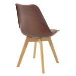 Καρέκλα Gaston   PP-PU καφέ-φυσικό πόδι 53.5x48.5x83εκ-PK271-000013 - Image 2
