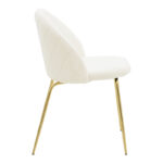 Καρέκλα Fersais   λευκό μπουκλέ-χρυσό μέταλλο 48x57x81εκ-PK273-000011 - Image 3
