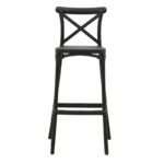 Σκαμπό μπαρ Crossie   pp μαύρο 44x44x113εκ-PK292-000011 - Image 4