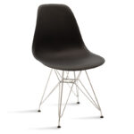Καρέκλα Adelle   PP μαύρο-inox πόδι 46x55x81εκ-PK292-000012