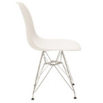 Καρέκλα Adelle   PP λευκό-inox πόδι 46x55x81εκ-PK292-000013 - Image 3