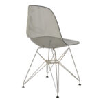 Καρέκλα Adelle   PP διάφανο γκρι-inox πόδι 46x55x81εκ-PK292-000015 - Image 2