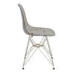 Καρέκλα Adelle   PP διάφανο γκρι-inox πόδι 46x55x81εκ-PK292-000015 - Image 3