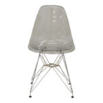 Καρέκλα Adelle   PP διάφανο γκρι-inox πόδι 46x55x81εκ-PK292-000015 - Image 4