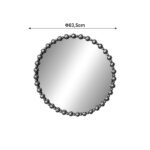 Καθρέπτης Poppens Inart χρυσό μέταλλο 83.5x4.5x83.5εκ-PK295-000001 - Image 2