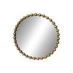 Καθρέπτης Poppens Inart χρυσό μέταλλο 83.5x4.5x83.5εκ-PK295-000001