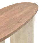 Κονσόλα Spline Inart white wash-φυσικό μασίφ ξύλο ακακίας 120x45x76εκ-PK297-000005 - Image 4