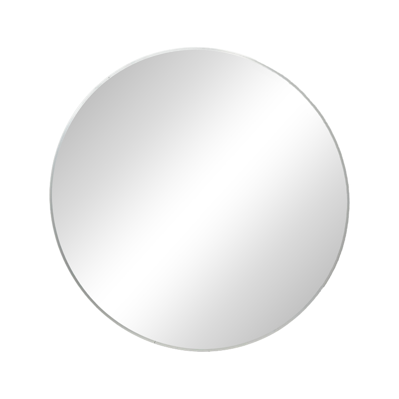298-000015 Καθρέπτης Nhaos Inart ασημί αλουμίνιο Φ60x2.5εκ-PK298-000015 - Image 1