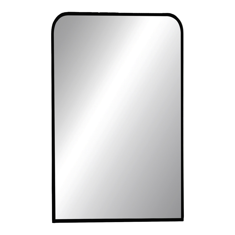 298-000023 Καθρέπτης Classy Inart μαύρο αλουμίνιο 50x2.5x80εκ-PK298-000023 - Image 1
