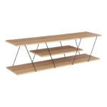 Έπιπλο τηλεόρασης Tars   οακ-μαύρο 120x30x33εκ-PK304-000003