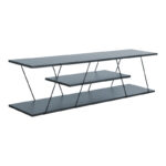 Έπιπλο τηλεόρασης Tars   γκρι-μαύρο 120x30x33εκ-PK304-000004