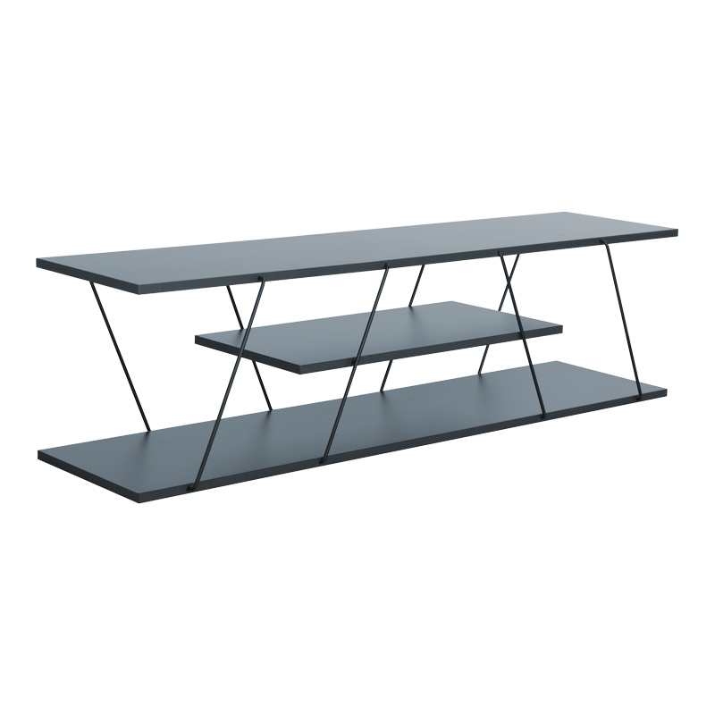 304-000004 Έπιπλο τηλεόρασης Tars γκρι-μαύρο 120x30x33εκ-PK304-000004 - Image 1
