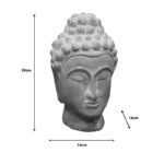 Επιτραπέζιο διακοσμητικό βούδας Rolia Inart γκρι terracotta 16x16x28εκ-PK312-000014 - Image 2