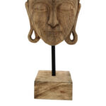 Επιτραπέζιο διακοσμητικό βούδας Mask Inart φυσικό μάνγκο ξύλο-μέταλλο 20x18.5x48.5εκ-PK312-000028 - Image 3