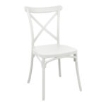 Καρέκλα Crossie   pp σε λευκή απόχρωση 38x46.5x82εκ-PK326-000014
