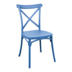 Καρέκλα Crossie   pp σε απόχρωση μπλε 38x46.5x82εκ-PK326-000015