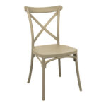 Καρέκλα Crossie   pp σε απόχρωση cappucino 38x46.5x82εκ-PK326-000016
