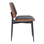 Καρέκλα Kathy   μαύρο pu-καρυδί μέταλλο 51x58x81εκ-PK332-000009 - Image 3