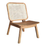 Καρέκλα Viborg   φυσικό teak ξύλο-φυσικό rattan 60x75x87εκ-PK335-000003